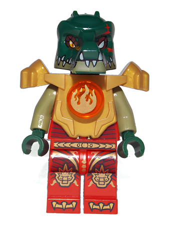 Минифигурка Lego Cragger - Fire Chi, Heavy Armor, Red Torso loc092 U